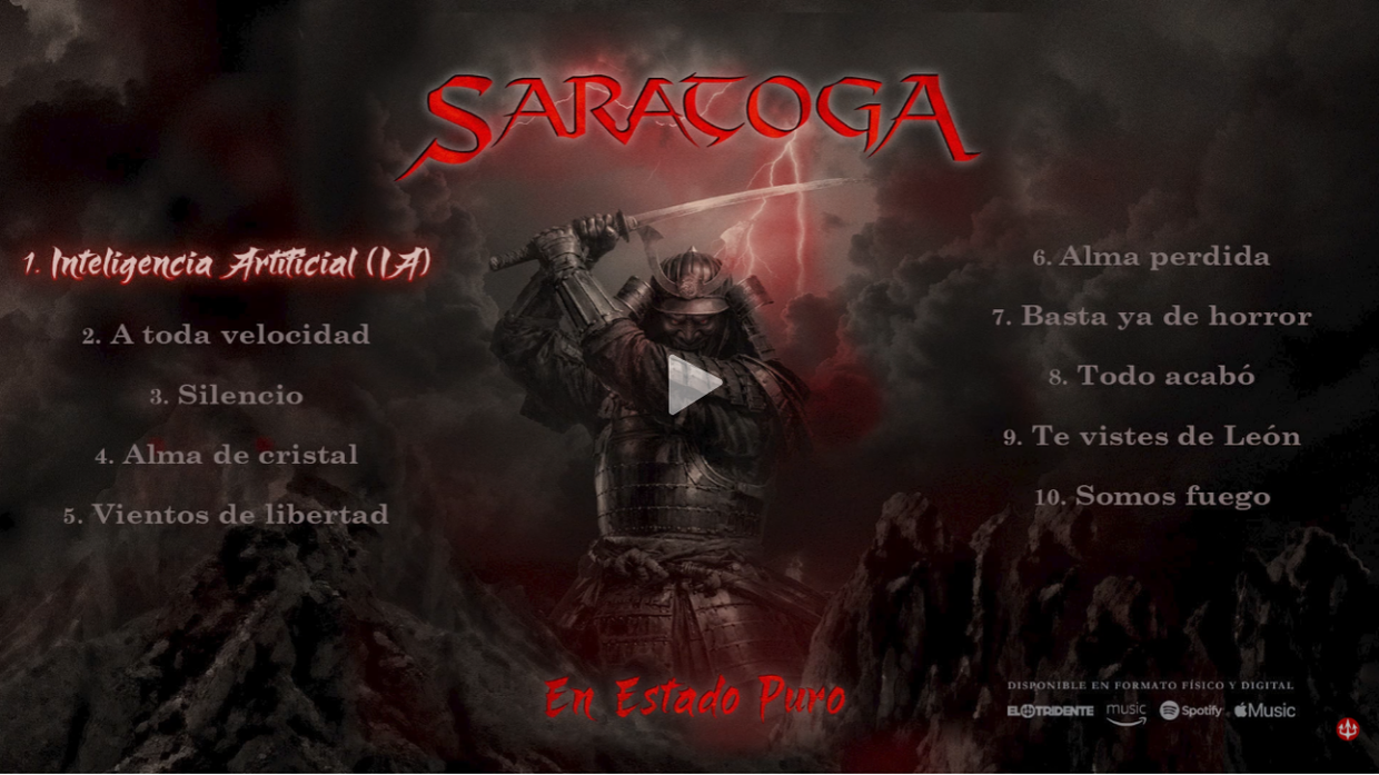 SARATOGA: Publica su nuevo álbum, "En estado puro"