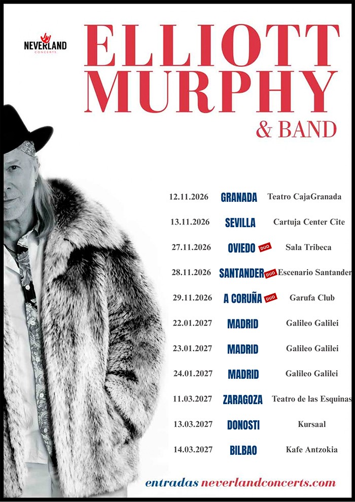 Elliott Murphy regresa a España con una nueva gira entre noviembre de 2026 y marzo de 2027